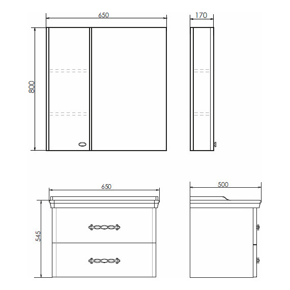 Тумба подвесная с раковиной Comforty Неаполь 65 см, белый - 9 Тумба подвесная с раковиной Comforty Неаполь 65 см, белый фото 9