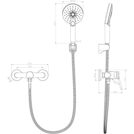 Смеситель для душа Lemark Minima LM3803C - 5 Смеситель для душа Lemark Minima LM3803C фото 5