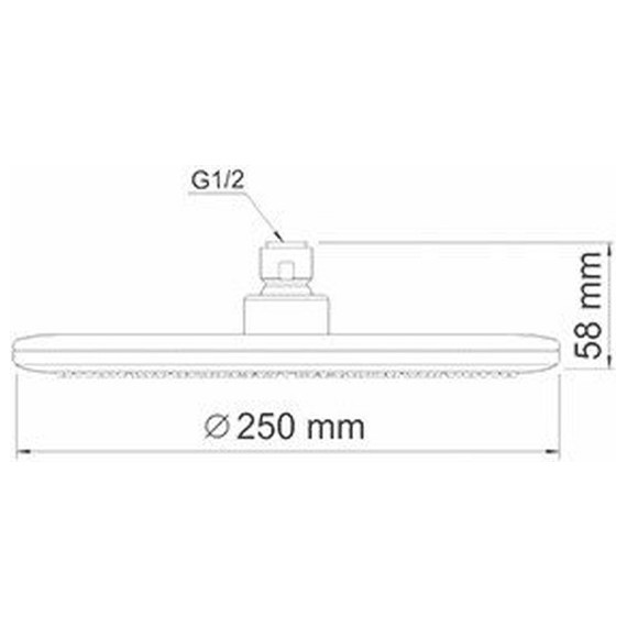 Верхний душ WasserKraft 250x250 мм A030 фото 3