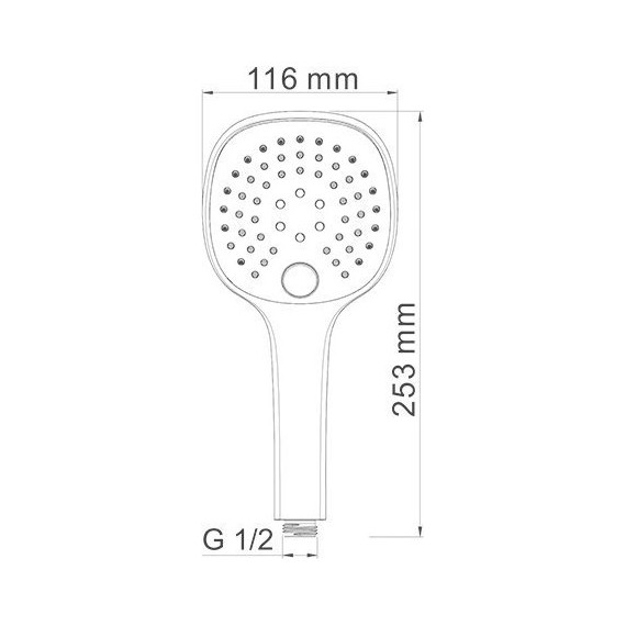 Ручной душ WasserKraft A050, светлая бронза фото 6