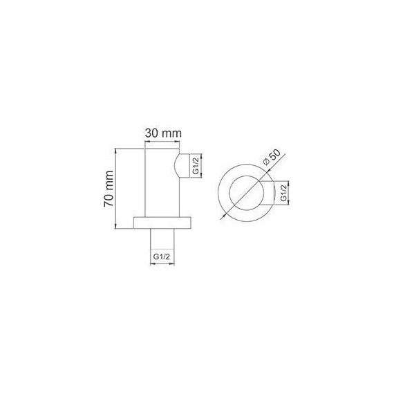 Шланговое подсоединение WasserKraft A102, никель - 2 Шланговое подсоединение WasserKraft A102, никель фото 2
