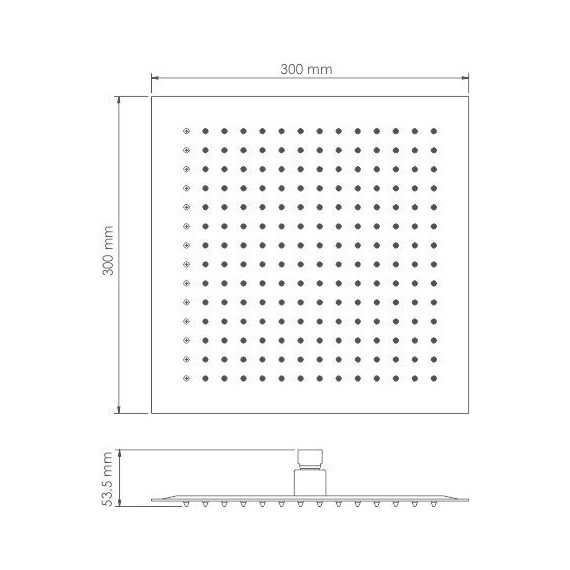 Верхний душ WasserKraft 300x300 мм A118 фото 3