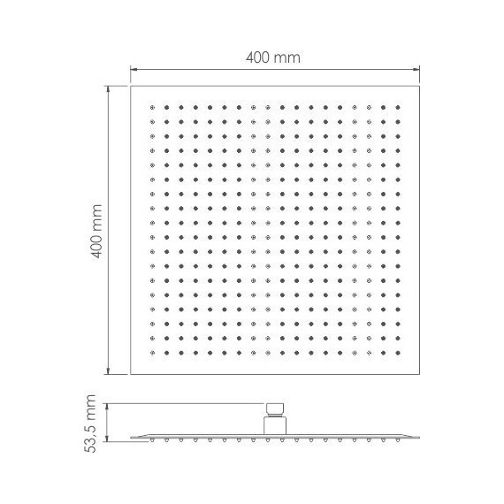 Верхний душ WasserKraft 400x400 мм A119 фото 3
