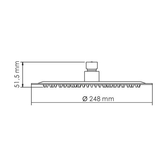 Верхний душ WasserKraft 248x248 мм A121, никель фото 4
