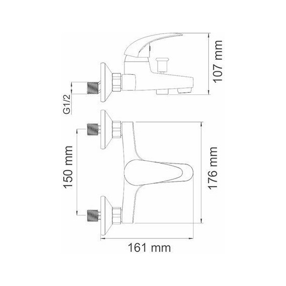 Смеситель для ванны WasserKraft Isen 2601 - 5 Смеситель для ванны WasserKraft Isen 2601 фото 5