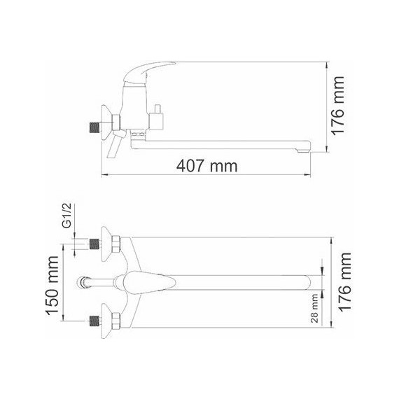 Смеситель для ванны WasserKraft Isen 2602L фото 5