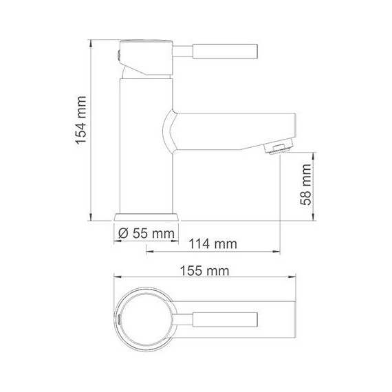 Смеситель для умывальника WasserKraft Wern 4203, никель фото 16