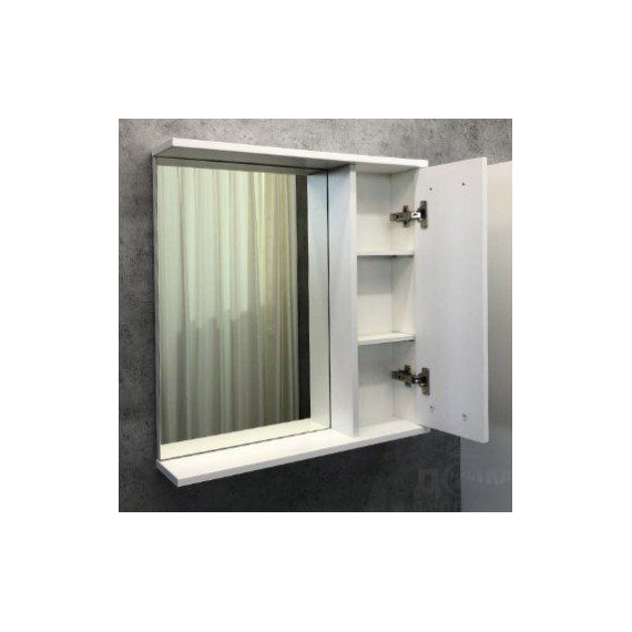 Зеркало-шкаф Comforty Модена М-60 см, белый матовый фото 