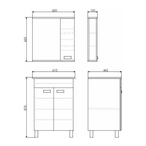 Зеркало-шкаф Comforty Модена М-60 см, белый матовый - 5 Зеркало-шкаф Comforty Модена М-60 см, белый матовый фото 5
