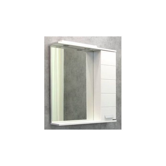 Зеркало-шкаф Comforty Модена М-75 см, белый матовый фото 