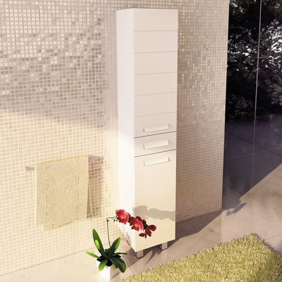 Пенал напольный Comforty Модена 35 см, белый матовый - 5 Пенал напольный Comforty Модена 35 см, белый матовый фото 5