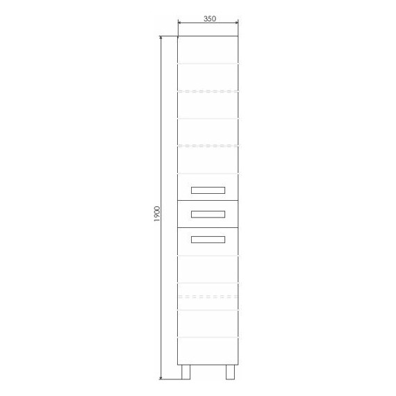 Пенал напольный Comforty Модена 35 см, белый матовый - 7 Пенал напольный Comforty Модена 35 см, белый матовый фото 7