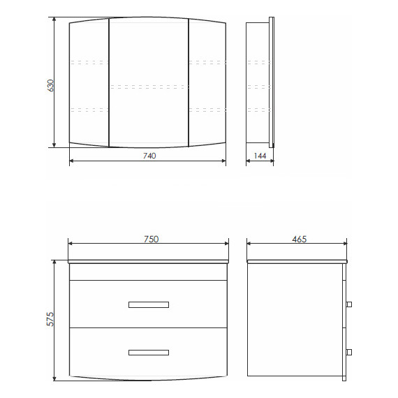 Зеркало-шкаф Comforty Лаура 75-3 см, белый глянцевый фото 3