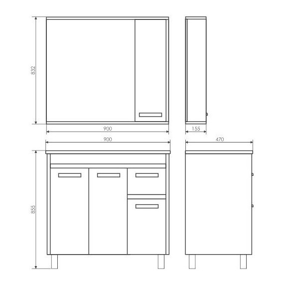 Зеркало-шкаф Comforty Тулуза 90 см, сосна лоредо фото 7
