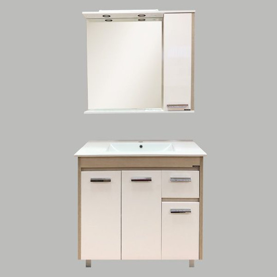 Зеркало-шкаф Comforty Тулуза 90 см, сосна лоредо фото 3