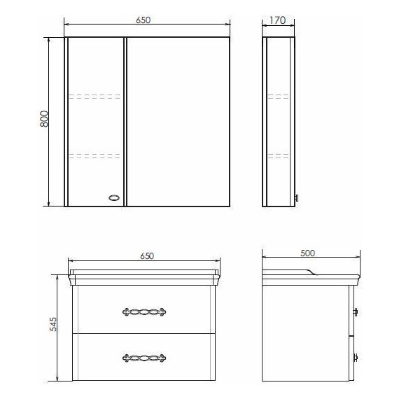 Зеркало-шкаф Comforty Неаполь 60 см, белый глянцевый фото 3