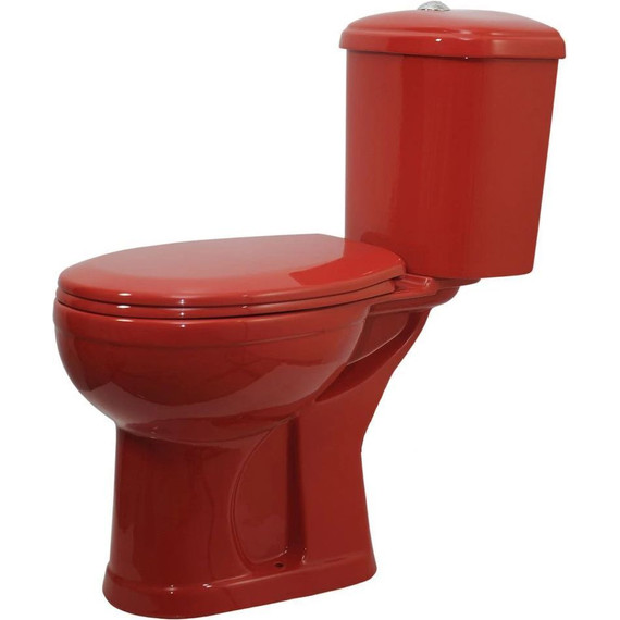 Унитаз-компакт Оскольская керамика Дора Комфорт с полипропиленовой крышкой 47360130402, красный, Цвет производителя: красный фото 2