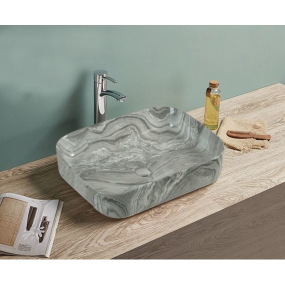 Раковина-чаша Azario 60 см AZ-78625, мрамор фото 2