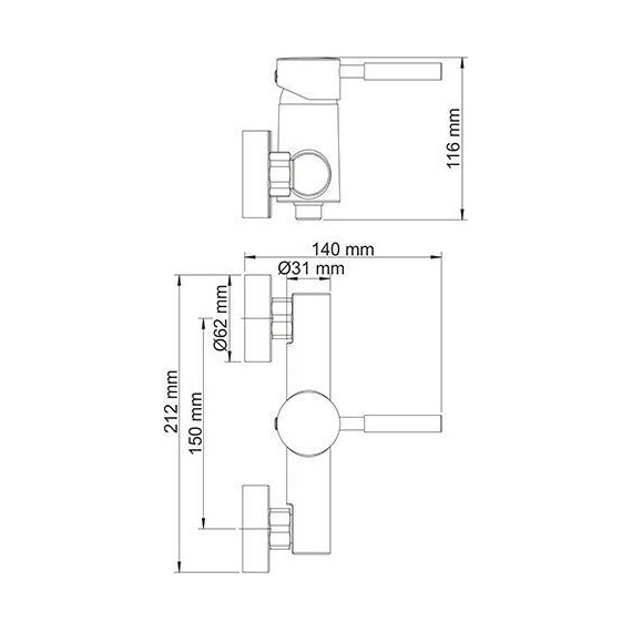 Смеситель для душа WasserKraft Main 4102 фото 8