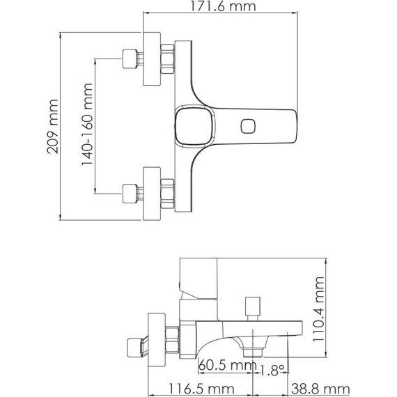 Смеситель для ванны WasserKraft Naab 8601 - 13 Смеситель для ванны WasserKraft Naab 8601 фото 13
