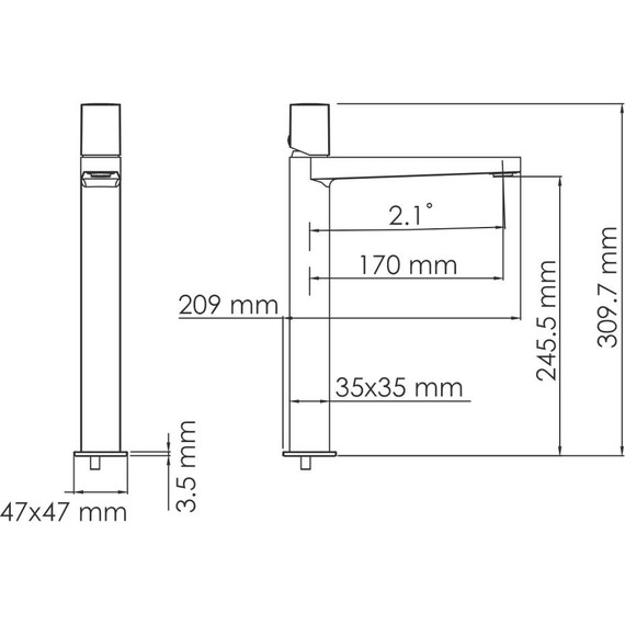 Смеситель для умывальника высокий WasserKraft Naab 8603H фото 12