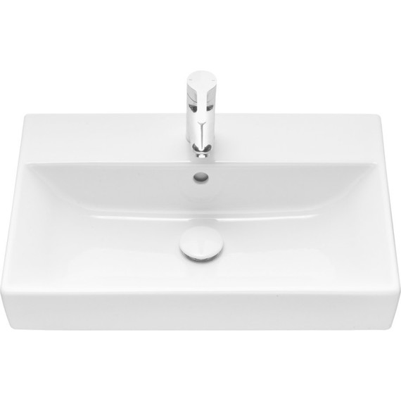 Тумба подвесная с раковиной Roca Oleta 60 см A857639806, белый глянцевый фото 11