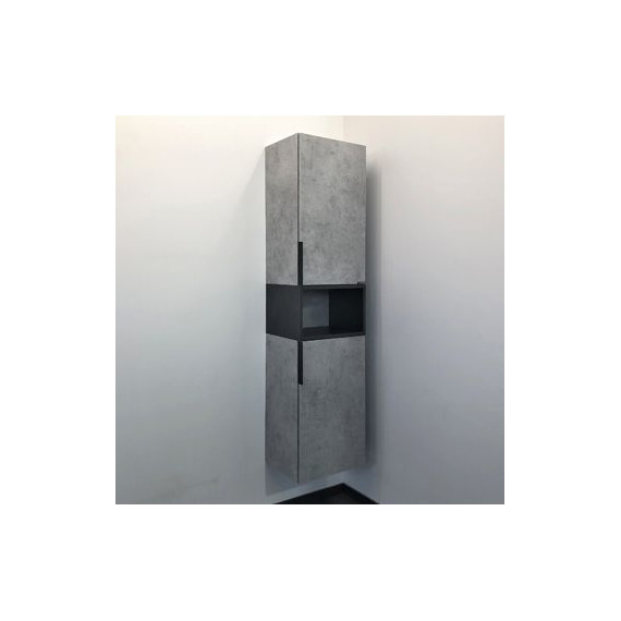 Пенал подвесной Comforty Франкфурт 40 см, бетон светлый - 2 Пенал подвесной Comforty Франкфурт 40 см, бетон светлый фото 2