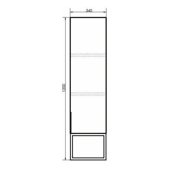 Пенал подвесной Comforty Равенна 35 см, дуб тёмно-коричневый - 7 Пенал подвесной Comforty Равенна 35 см, дуб тёмно-коричневый фото 7