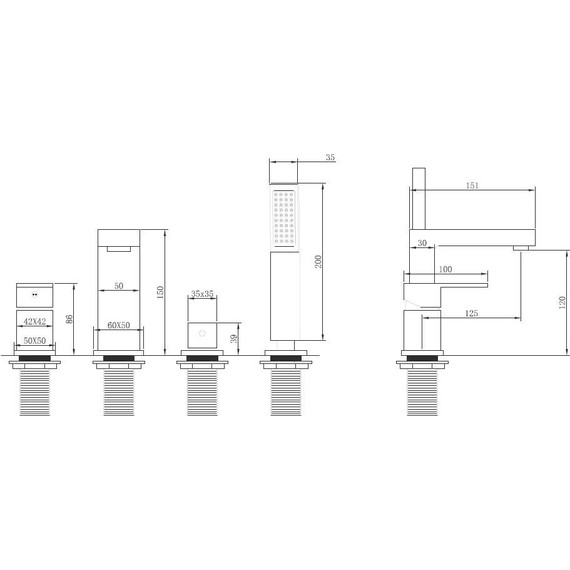Смеситель для ванны Abber Daheim AF8213, Цвет производителя: хром - 3 Смеситель для ванны Abber Daheim AF8213, Цвет производителя: хром фото 3