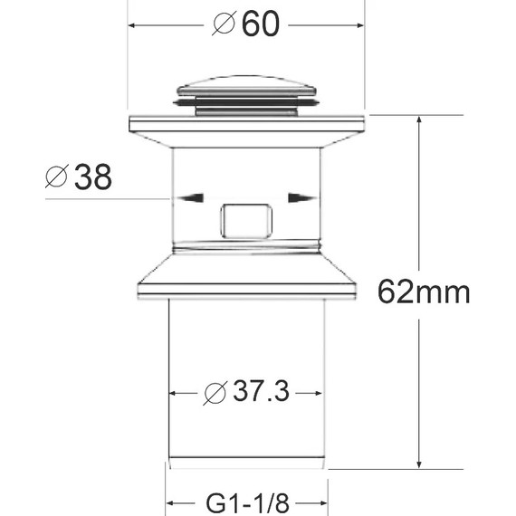 Донный клапан BelBagno BB-PCU-01-IN, сатин фото 2