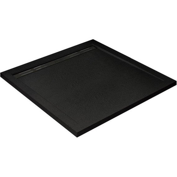 Мраморный поддон Cezares TRAY-AS-A-100-30-NERO 100х100 см, чёрный матовый фото 
