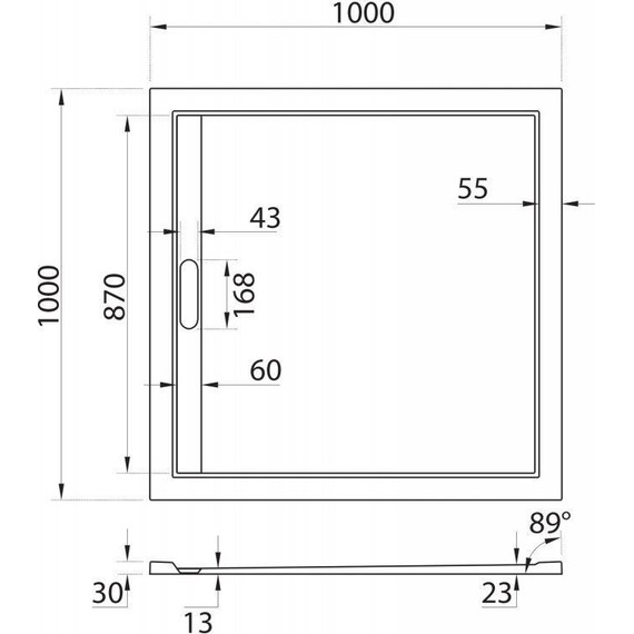 Мраморный поддон Cezares TRAY-AS-A-100-30-NERO 100х100 см, чёрный матовый - 3 Мраморный поддон Cezares TRAY-AS-A-100-30-NERO 100х100 см, чёрный матовый фото 3