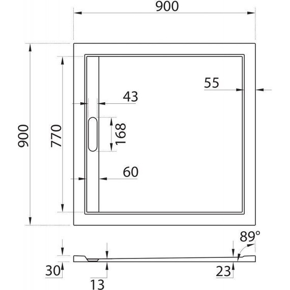Мраморный поддон Cezares TRAY-AS-A-90-30-W 90х90 см - 3 Мраморный поддон Cezares TRAY-AS-A-90-30-W 90х90 см фото 3