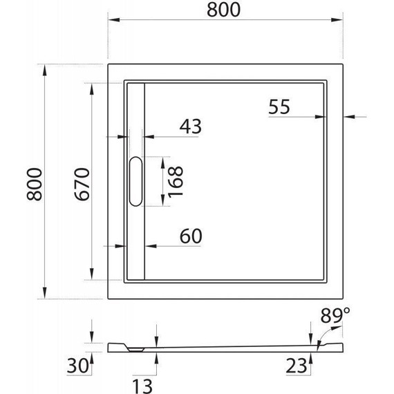 Мраморный поддон Cezares TRAY-AS-A-80-30-W 80х80 см - 3 Мраморный поддон Cezares TRAY-AS-A-80-30-W 80х80 см фото 3