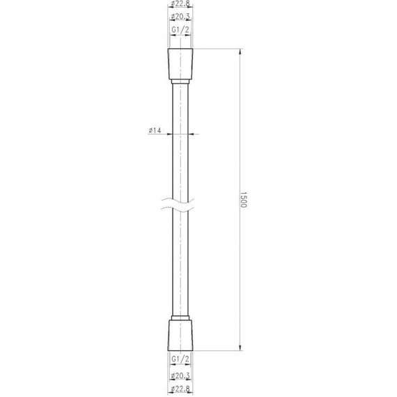 Душевой шланг Cezares 150 см CZR-FMD-150-NOP, черный матовый фото 2