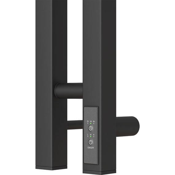 Полотенцесушитель электрический Point Гермес П3 80x1200 мм PN13812B (возможность скрытого подключения) R, чёрный фото 3