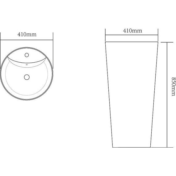 Раковина напольная SantiLine 41 см SL-4008, под мрамор матовая фото 3