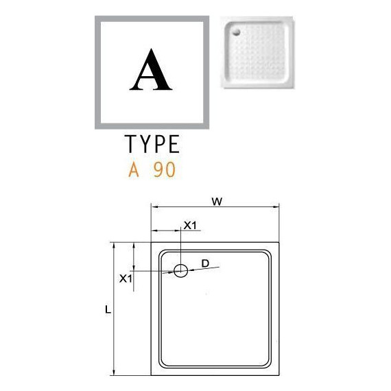 Акриловый поддон Cezares TRAY-A-A-100-15-W0 100х100 см - 2 Акриловый поддон Cezares TRAY-A-A-100-15-W0 100х100 см фото 2