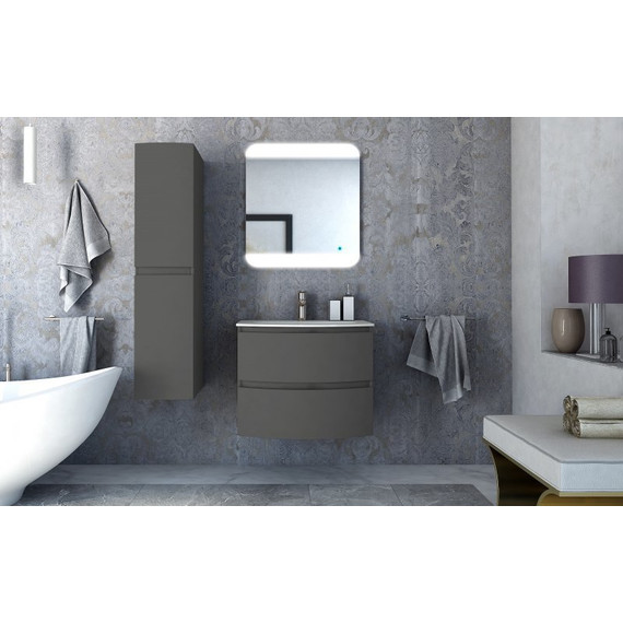 Тумба подвесная с раковиной Cezares Vague 70 см 54905, Grigio Talpa Opaco фото 2