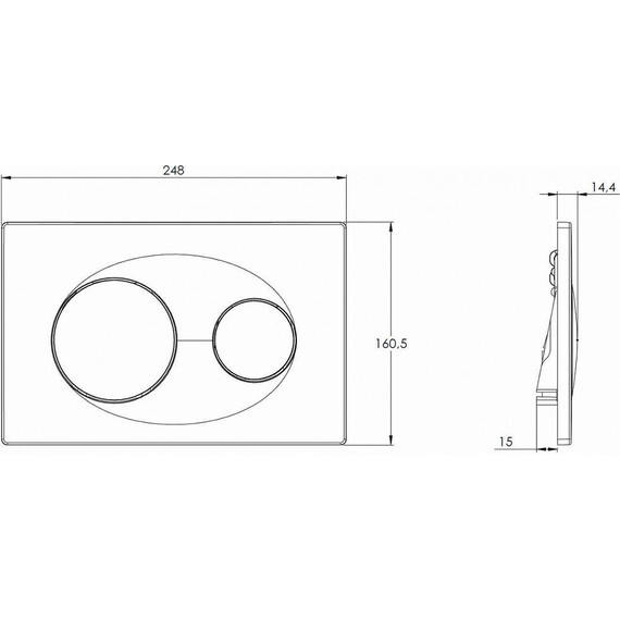 Кнопка смыва Azario AZ-8200-0012, белый фото 3