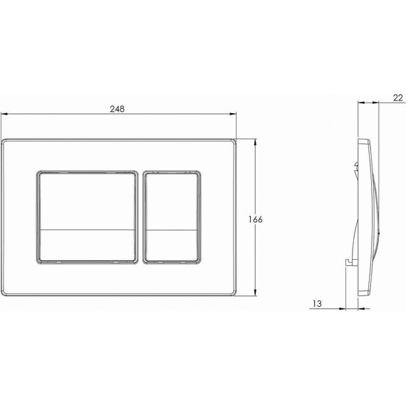 Кнопка смыва Azario AZ-8200-0031, хром глянец фото 3