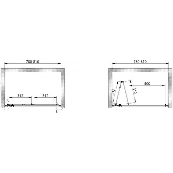 Душевая дверь Cezares Eco O-BS 80 см, хром/прозрачное фото 2