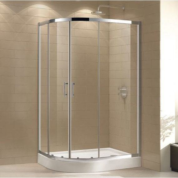 Душевое ограждение Cezares Eco O-RH-2 120х100 см, хром/прозрачное фото 