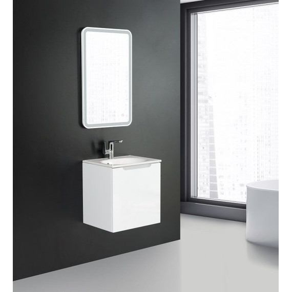 Тумба подвесная с раковиной BelBagno ETNA-500-1A-SO-BL-P-R 50 см, Bianco Lucido, Цвет фасада: Bianco Lucido - 2 Тумба подвесная с раковиной BelBagno ETNA-500-1A-SO-BL-P-R 50 см, Bianco Lucido, Цвет фасада: Bianco Lucido фото 2