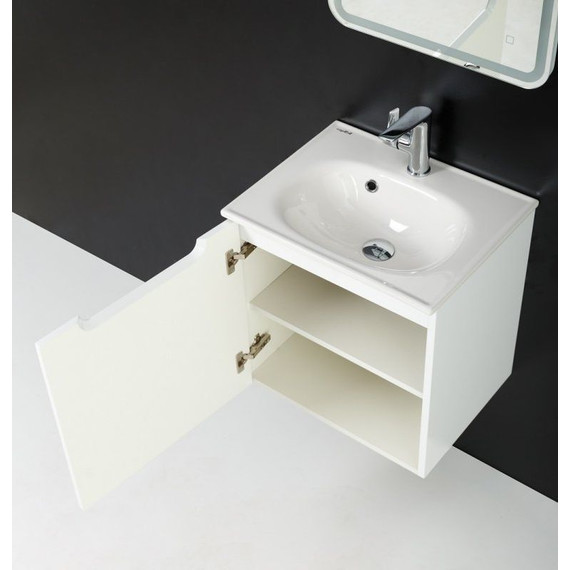 Тумба подвесная с раковиной BelBagno ETNA-500-1A-SO-BL-P-L 50 см, Bianco Lucido, Цвет фасада: Bianco Lucido - 3 Тумба подвесная с раковиной BelBagno ETNA-500-1A-SO-BL-P-L 50 см, Bianco Lucido, Цвет фасада: Bianco Lucido фото 3