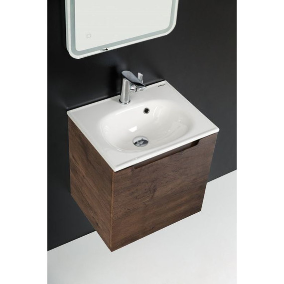 Тумба подвесная с раковиной BelBagno ETNA-500-1A-SO-RW-P-R 50 см, Rovere Moro, Цвет фасада: Rovere Moro - 2 Тумба подвесная с раковиной BelBagno ETNA-500-1A-SO-RW-P-R 50 см, Rovere Moro, Цвет фасада: Rovere Moro фото 2