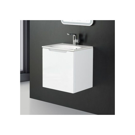 Тумба подвесная с раковиной BelBagno ETNA-600-1C-SO-BL-P 60 см, Bianco Lucido, Цвет фасада: Bianco Lucido фото 3