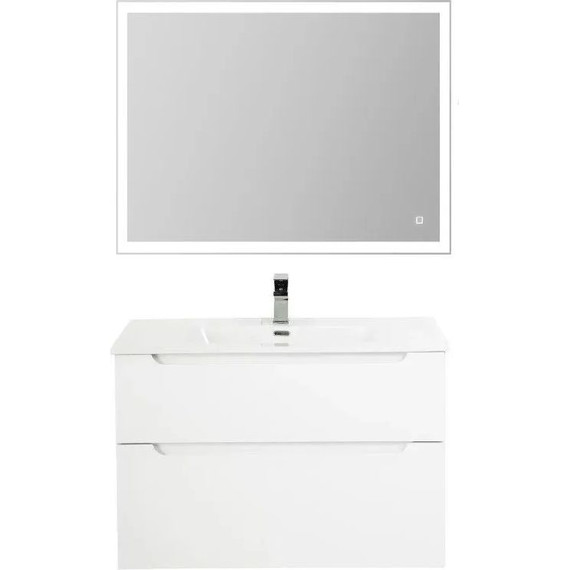 Тумба подвесная с раковиной BelBagno ETNA-H60-800-2C-SO-BL-P 80 см, Bianco Lucido, Цвет фасада: Bianco Lucido - 2 Тумба подвесная с раковиной BelBagno ETNA-H60-800-2C-SO-BL-P 80 см, Bianco Lucido, Цвет фасада: Bianco Lucido фото 2