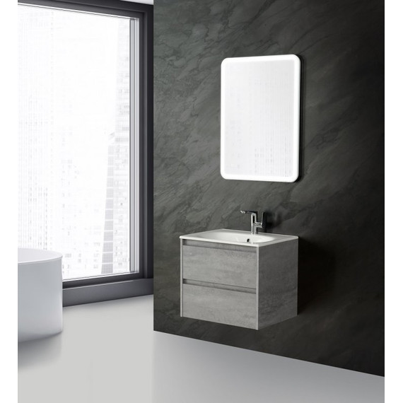 Тумба подвесная с раковиной BelBagno KRAFT-700-2C-SO-CG 70 см, Cemento Grigio - 2 Тумба подвесная с раковиной BelBagno KRAFT-700-2C-SO-CG 70 см, Cemento Grigio фото 2