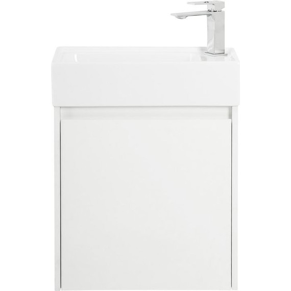 Тумба подвесная с раковиной BelBagno KRAFT MINI-500/260-1A-SO-BO-L 50 см, Bianco Opaco фото 
